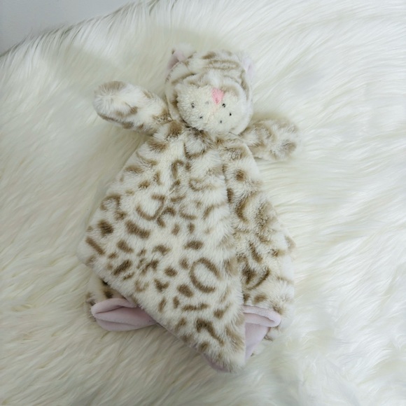 Mudpie Lovie Cheetah Leopard Cat Plush Stuffed Animal Baby Blanket NWOT - Picture 2 of 9